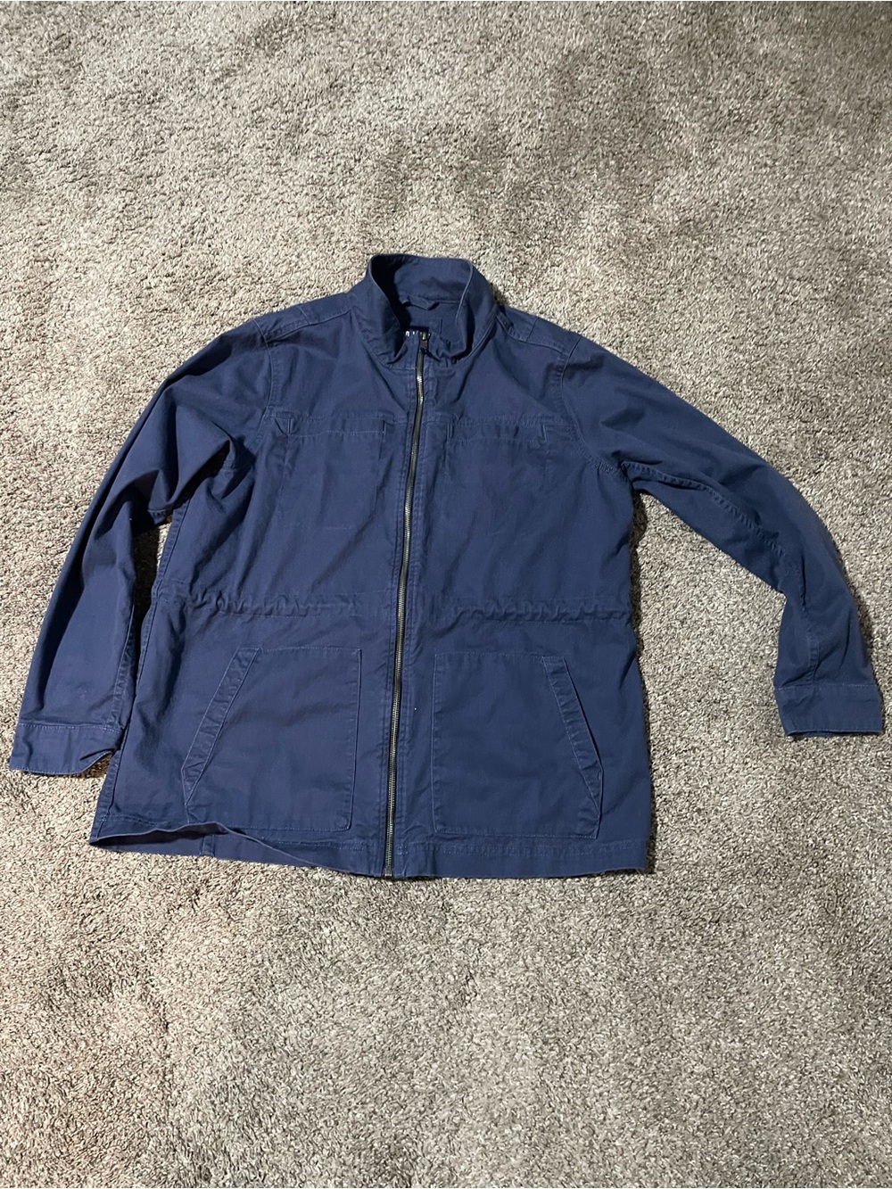 Women’s Navy Zip-Front Lightweight Jacket